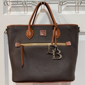 Dooney and Bourke Small Pebble Grain Leather Crossbody Bag - Brown Tmoro - NWOT